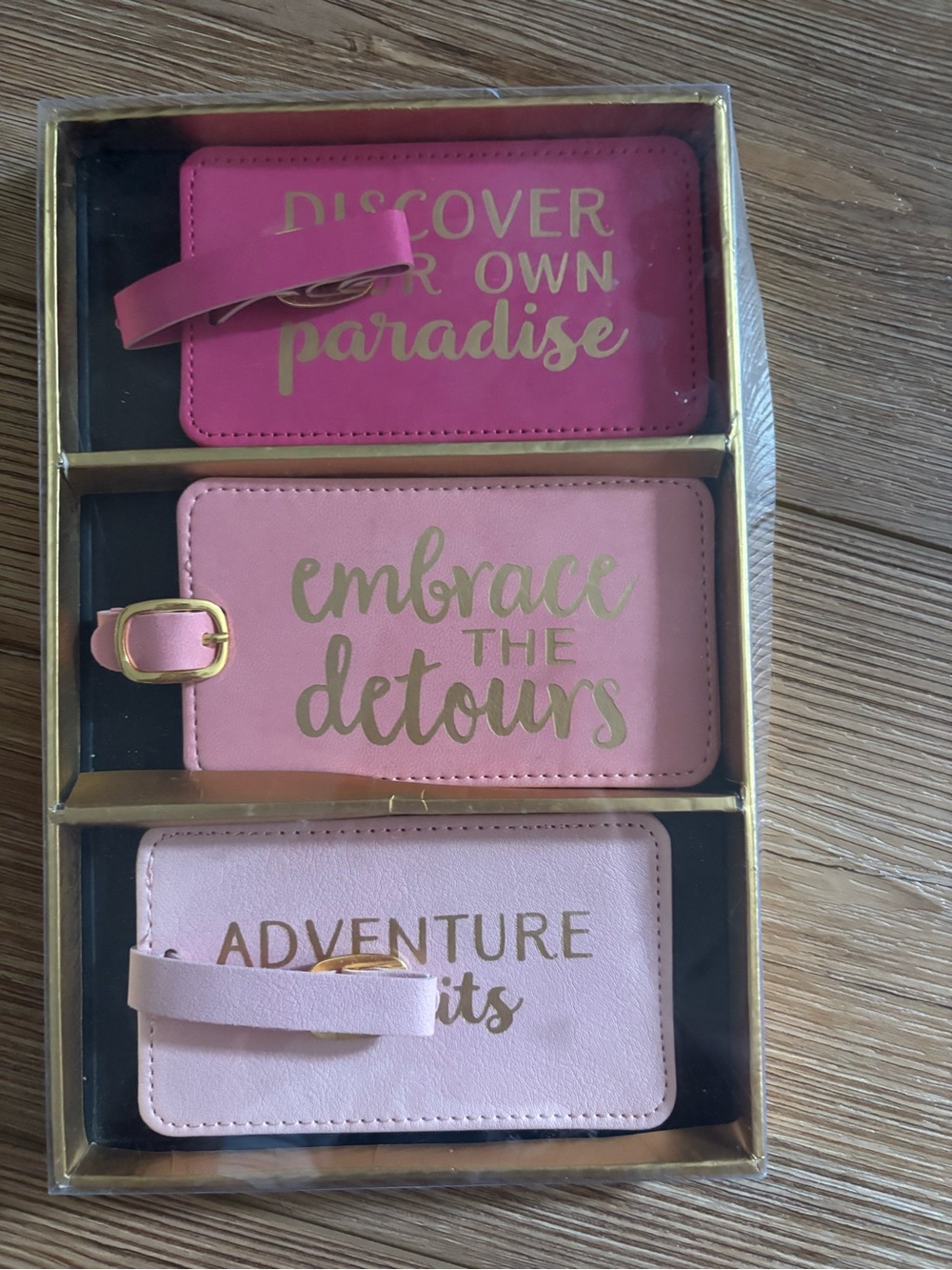Eccolo Gold Luggage Tag Gift Box